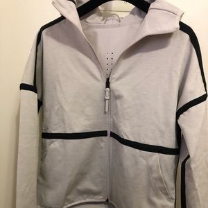 Adidas Windbreaker White and Black Jacket